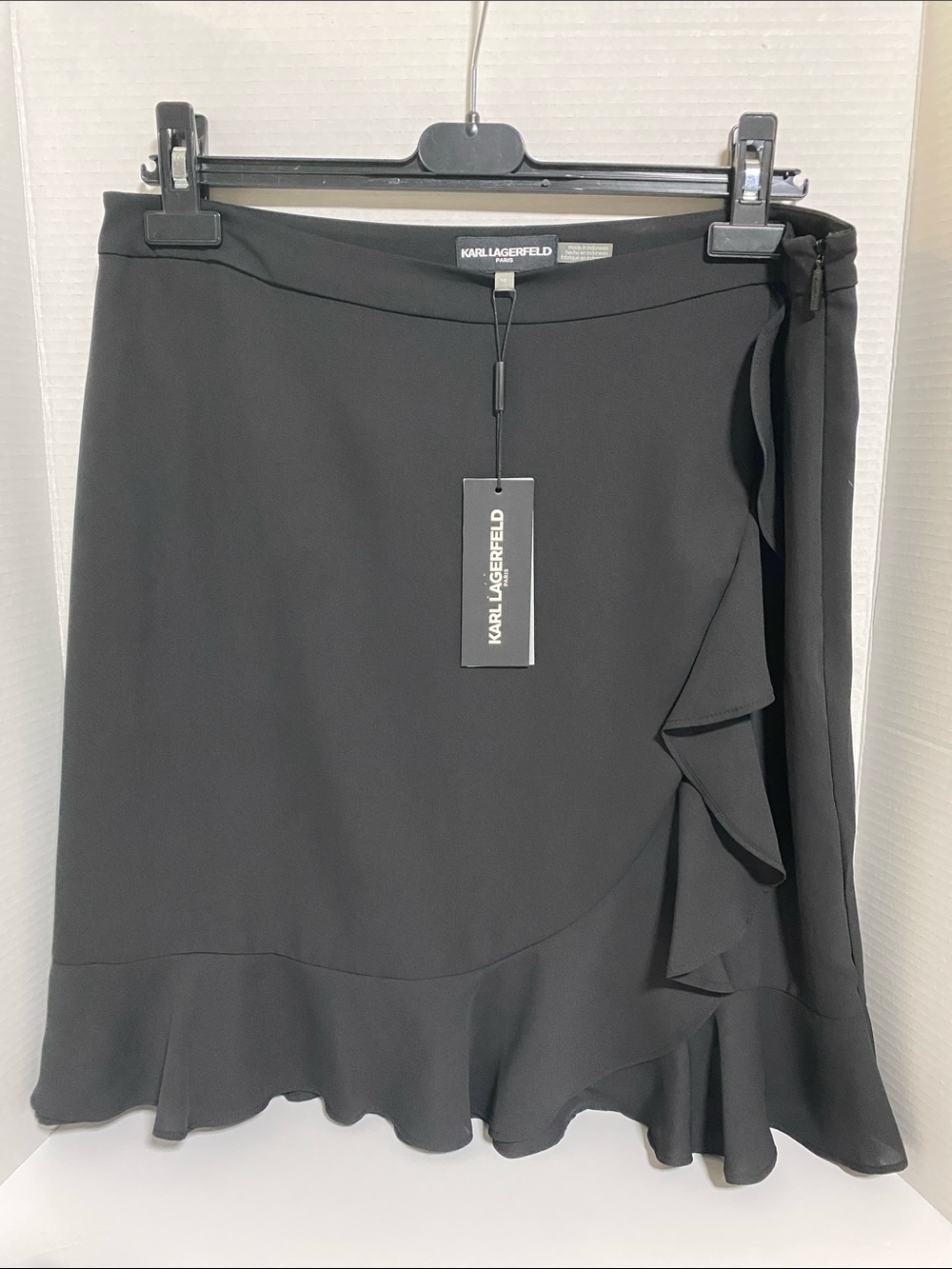 Karl Lagerfeld Black Ruffle Hem Skirt